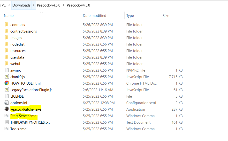 Imagem de exemplo mostrando a estrutura do diretório